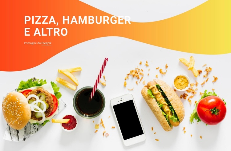 Pizza hamburger e il resto Modello HTML5