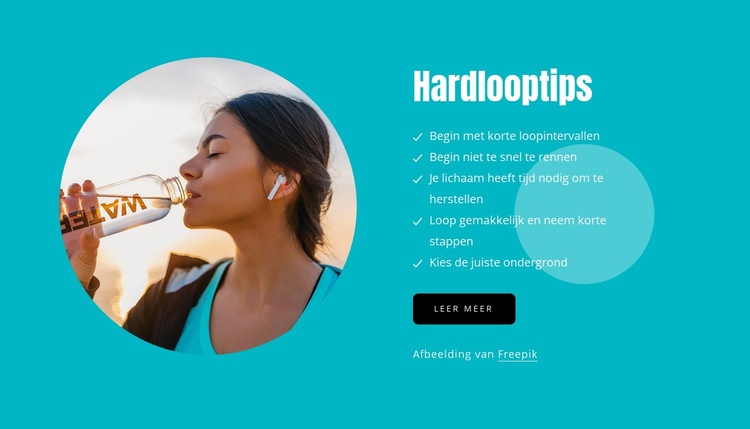 Tips voor beginnende hardlopers HTML5-sjabloon