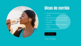 Web Design Incrível Para Dicas Para Corredores Novatos