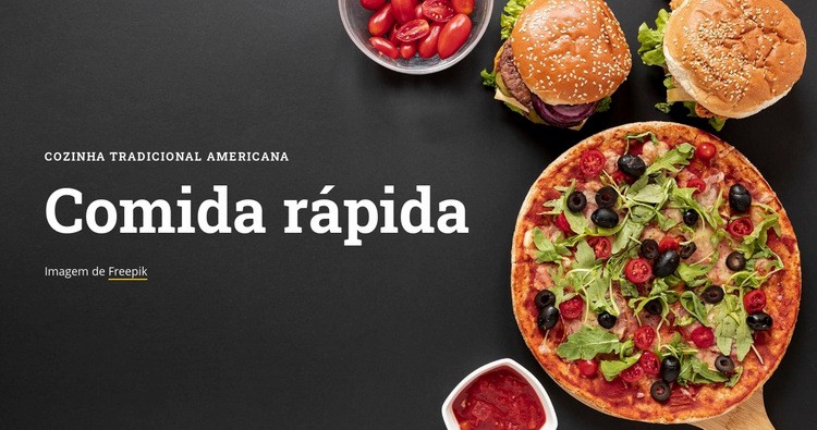 Restaurante fast food Design do site