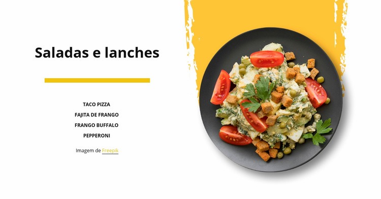 Salada mexicana Maquete do site