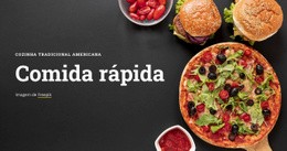 Restaurante Fast Food - Modelo HTML5 Simples