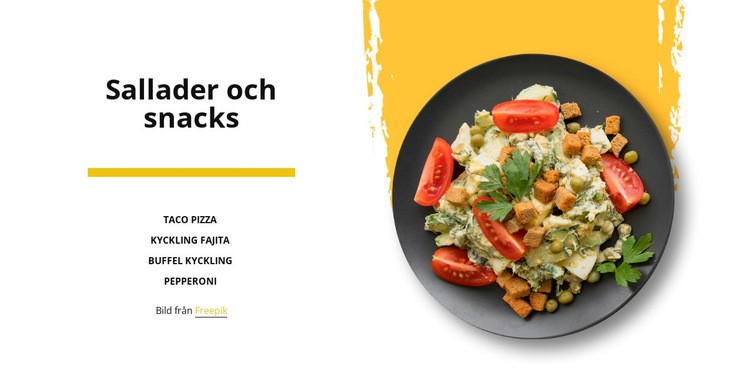 Mexikansk sallad Webbplats mall