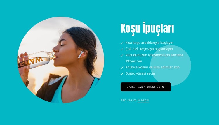 Acemi koşucular için ipuçları CSS Şablonu