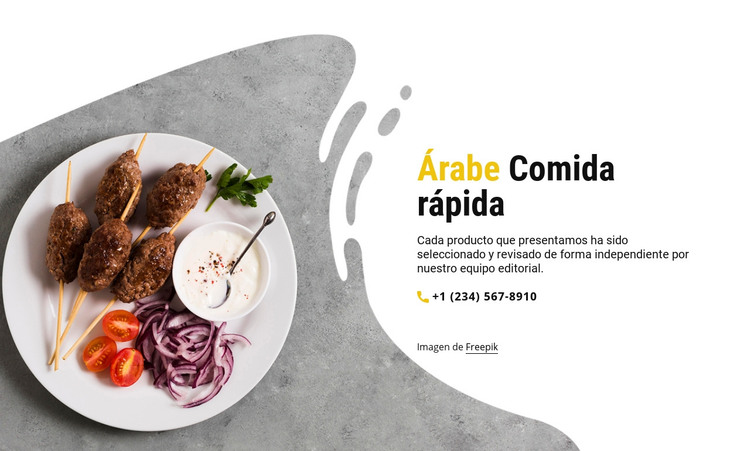 Comida rápida árabe Plantilla HTML