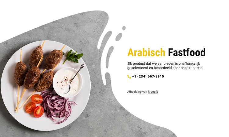 Arabisch fastfood HTML-sjabloon