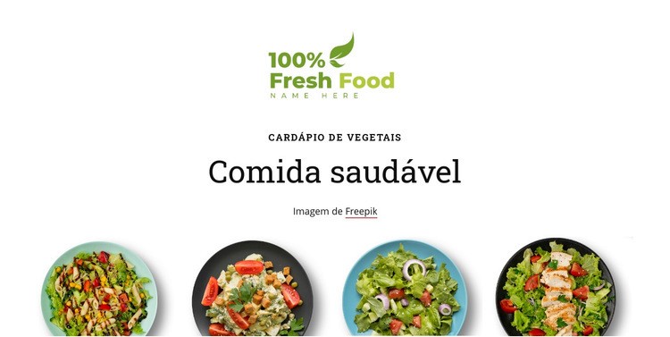 Quatro saladas leves Landing Page