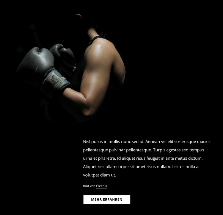 Kickboxen für Frauen HTML5-Vorlage