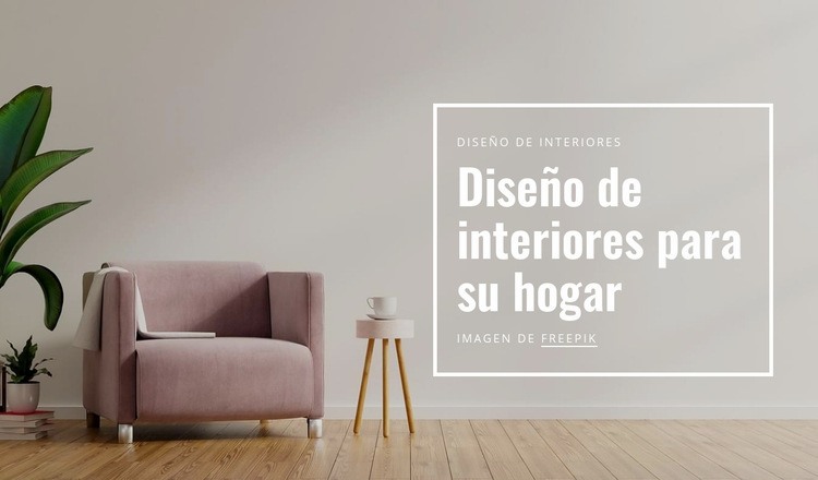 Diseño de interiores para tu hogar Maqueta de sitio web