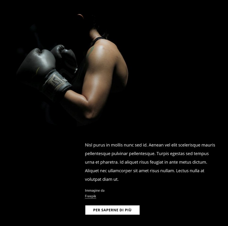 Kickboxing femminile Costruttore di siti web HTML