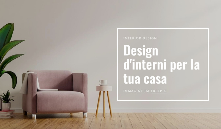 Interior design per la tua casa Modello di sito Web