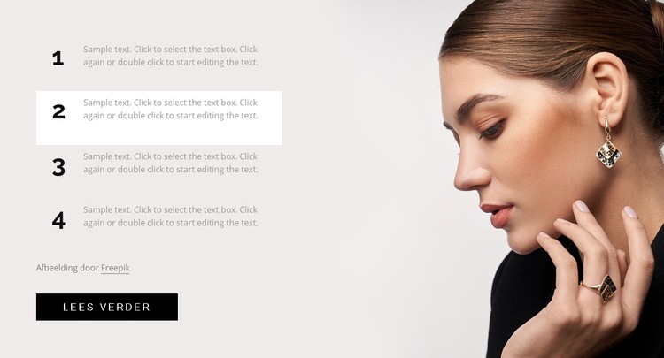 Haar-, make-up- en nageltrucs Website mockup