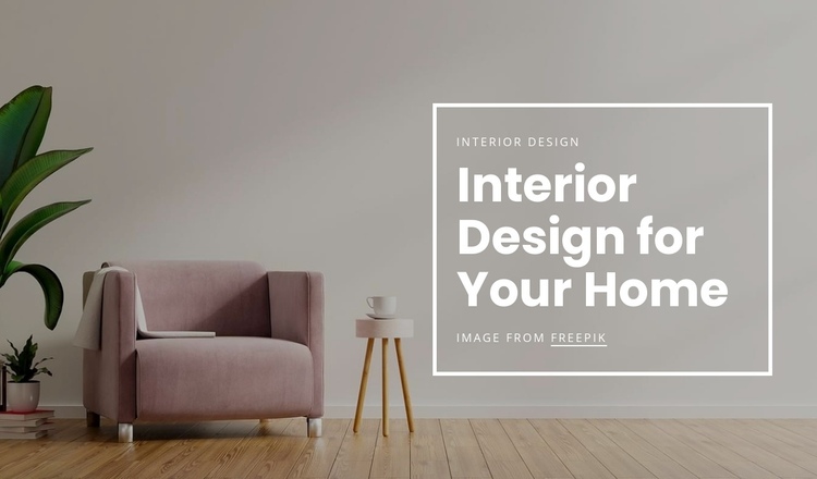 Interior design for your home One Page Template