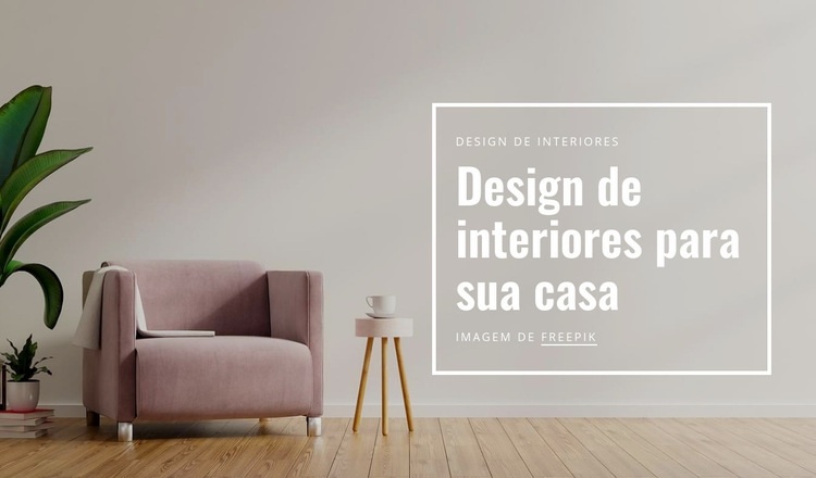 Design de interiores para sua casa Modelo de uma página