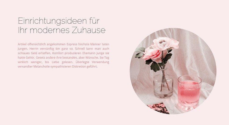 Interieur in Rosatönen Landing Page