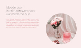 Interieur In Roze Tinten Ontwerpsjabloon
