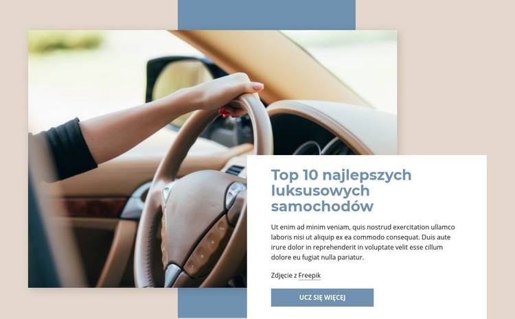 Najlepsze luksusowe samochody Szablon HTML5