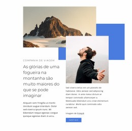 Maquete De Site Multifuncional Para Blog De Viagens De Montanha