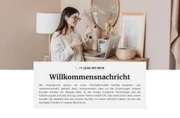 Willkommensnachricht Und Telefon