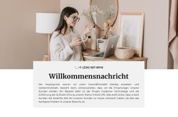 Willkommensnachricht Und Telefon - Website-Design