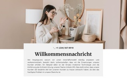 Willkommensnachricht Und Telefon