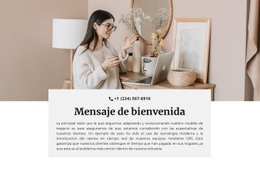 Mensaje De Bienvenida Y Teléfono - Plantilla De Maqueta De Sitio Web