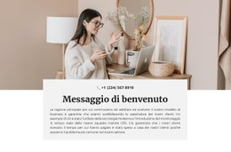 Pagina HTML Per Messaggio E Telefono Di Benvenuto