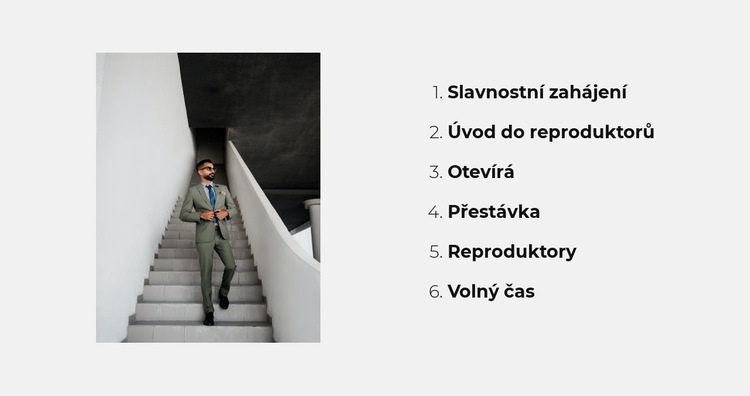 Tréninkový program Šablona webové stránky