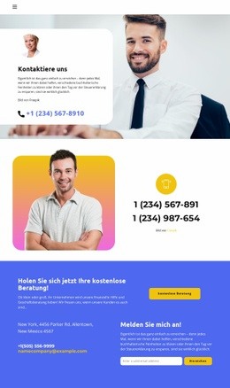 Finden Sie Den Richtigen Ansprechpartner – Kostenloses Website-Mockup