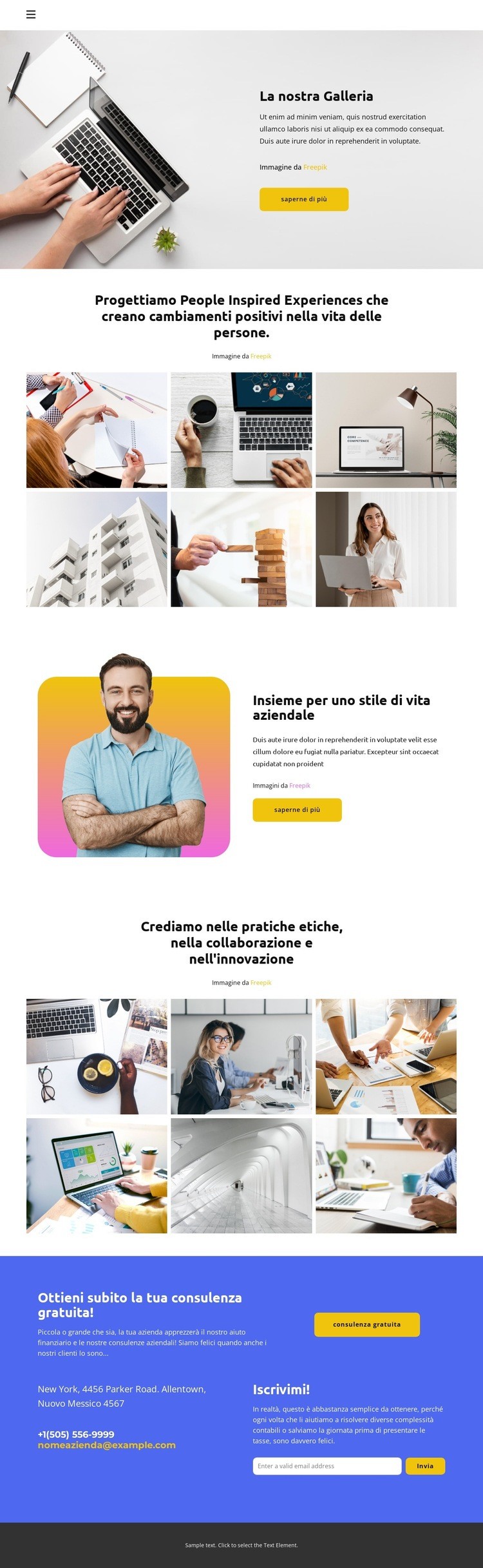 Guarda come va Modelli di Website Builder