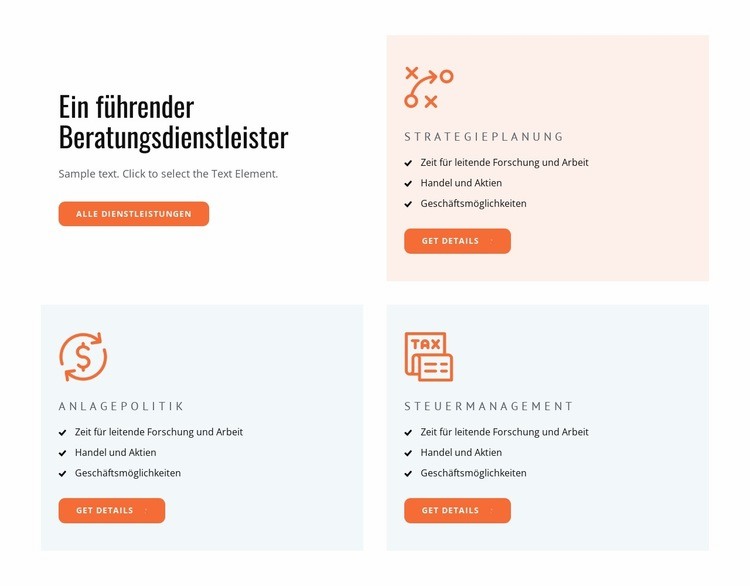 Beratungs- und Coachingleistungen Landing Page