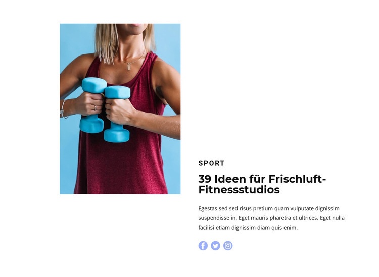 Leichte Fitness Landing Page