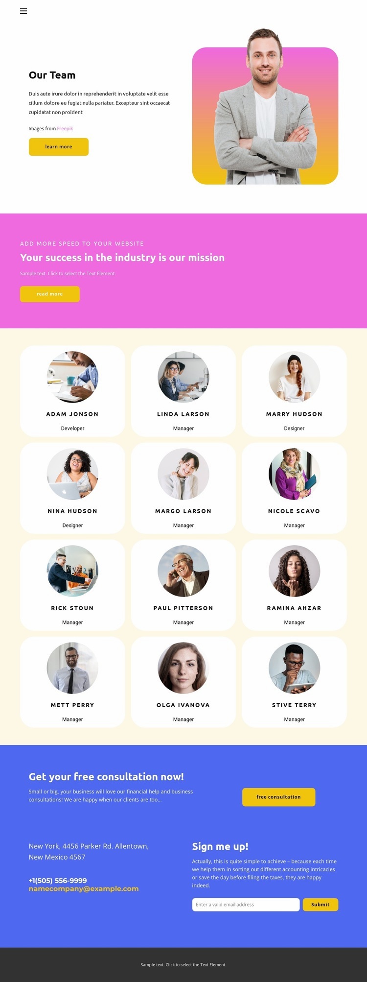 The best in the office Elementor Template Alternative