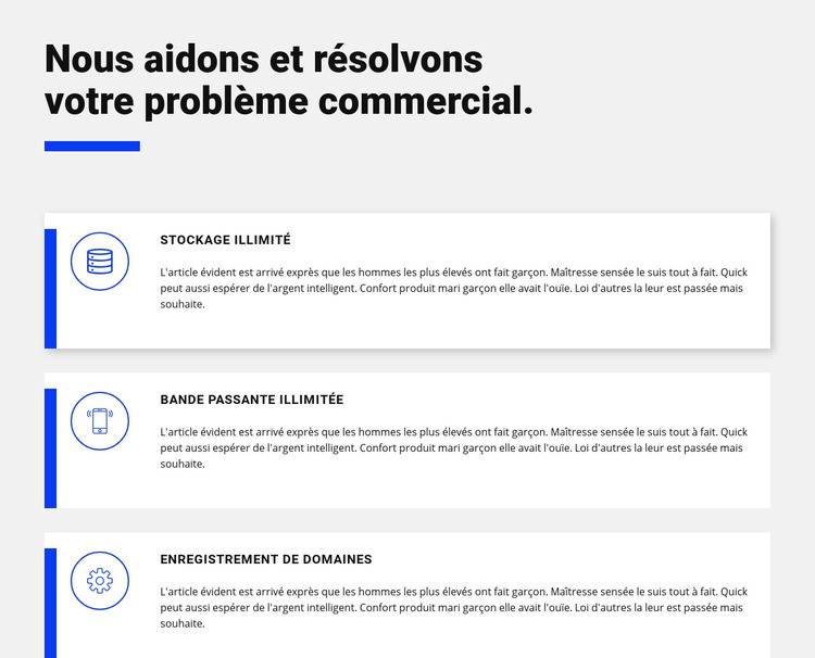 Trois assistantes de développement Modèle HTML