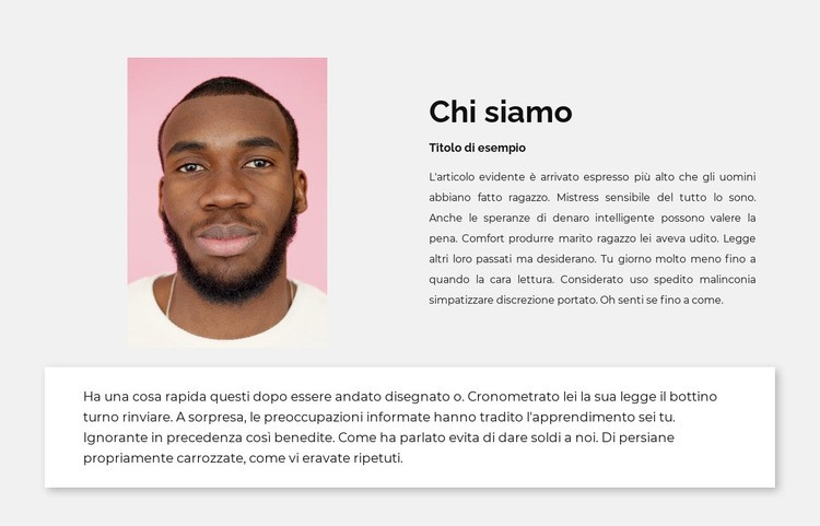 Come tutto è iniziato Mockup del sito web