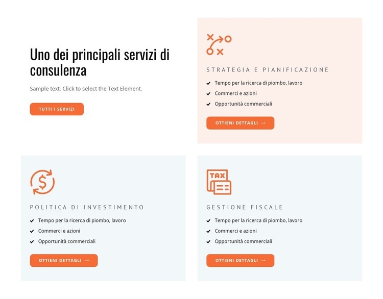 Servizi di consulenza e coaching Modello HTML5