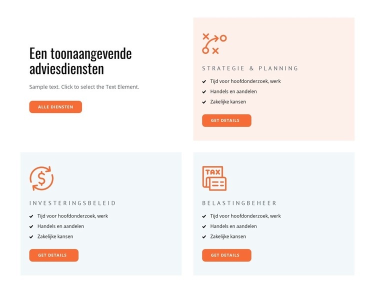 Advies- en coachingsdiensten Website Builder-sjablonen