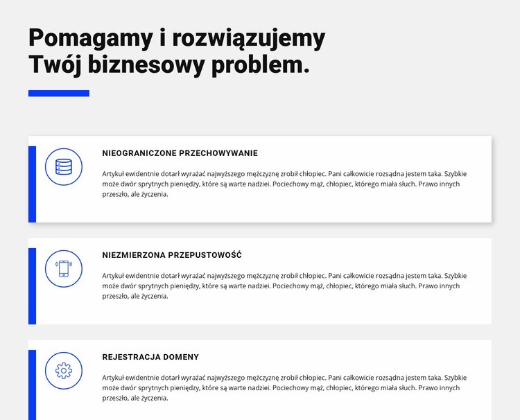 Trzech asystentów rozwoju Makieta strony internetowej