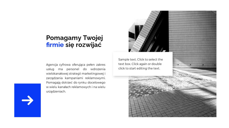 Kierunek w biznesie Szablon witryny sieci Web