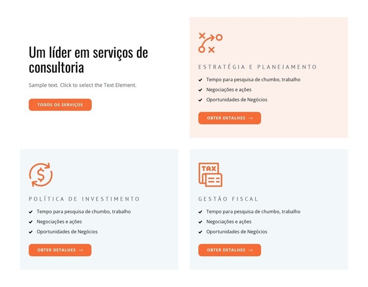Serviços de consultoria e coaching Modelo HTML5