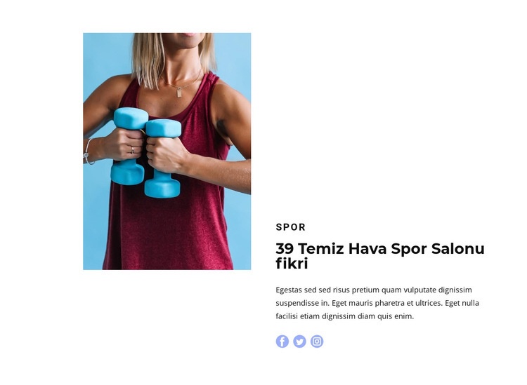 Hafif fitness Web Sitesi Oluşturucu Şablonları