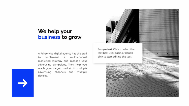 Direction in business Landing Page