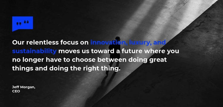 Quote on the background image Homepage Design