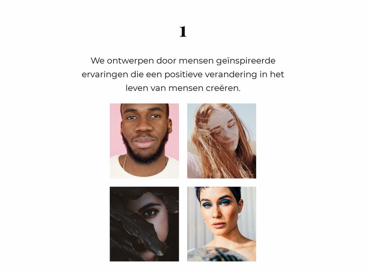 Vier vertegenwoordigers Website mockup