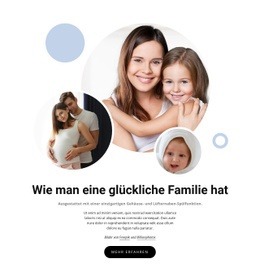 Glückliche Familienregeln - Schönes Website-Design