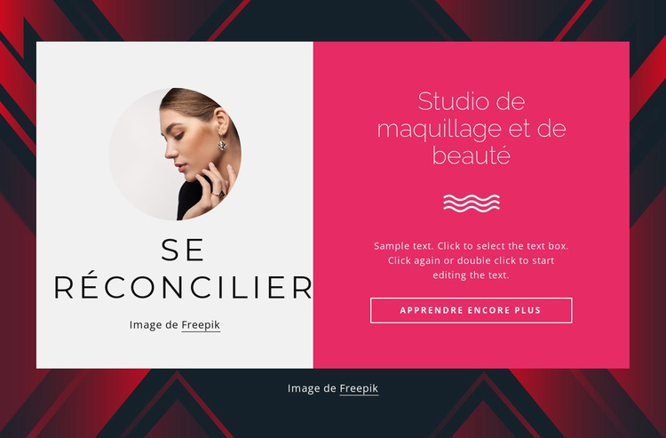 Atelier maquillage et beauté Modèle de site Web
