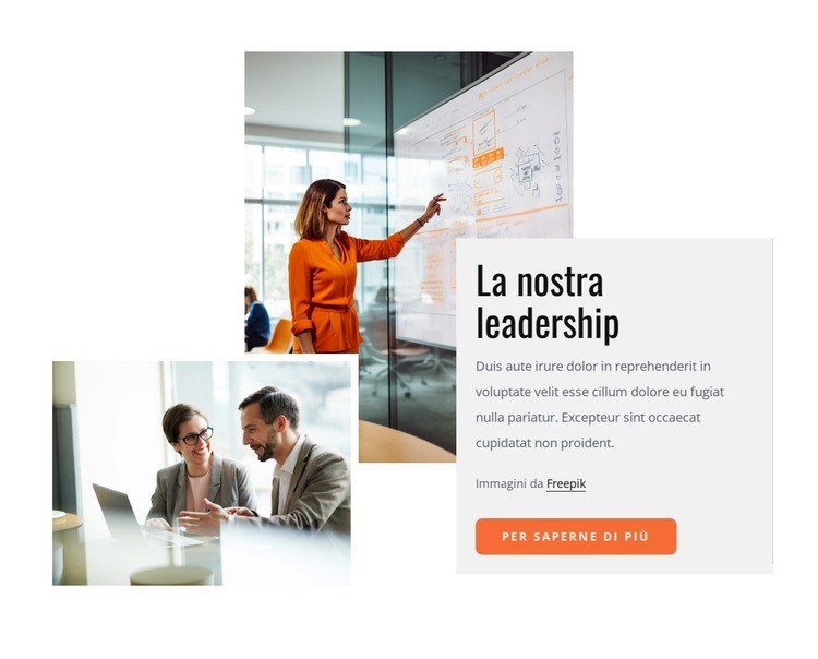 La leadership, la cultura e le capacità Modelli di Website Builder