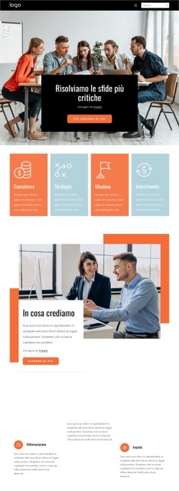 Aiutiamo I Clienti A Risolvere Problemi Aziendali Complessi - Modello HTML5 Reattivo
