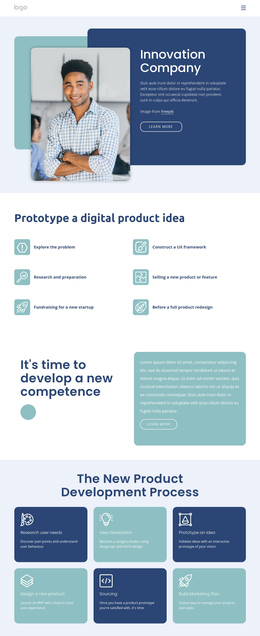 Innovation Company - One Page Template For Any Device