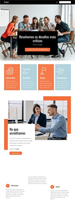 Ajudamos Os Clientes A Resolver Problemas Complexos De Negócios - Design De Site Gratuito